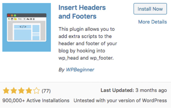 plugin Insert Header and Footers
